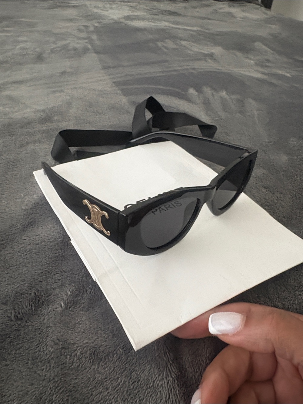 Black and gold stylish sunglasses